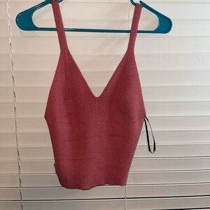 Salmon/pink Halter Tank Top never-worn